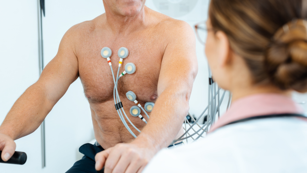 ecg test stock image